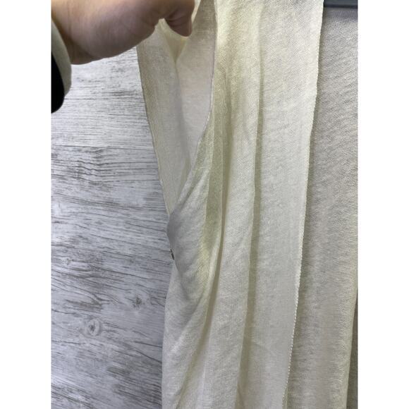 Lilly Pulitzer Knit Cardigan XXS/XS Short Sleeve White Open Front Linen - Picture 8 of 11